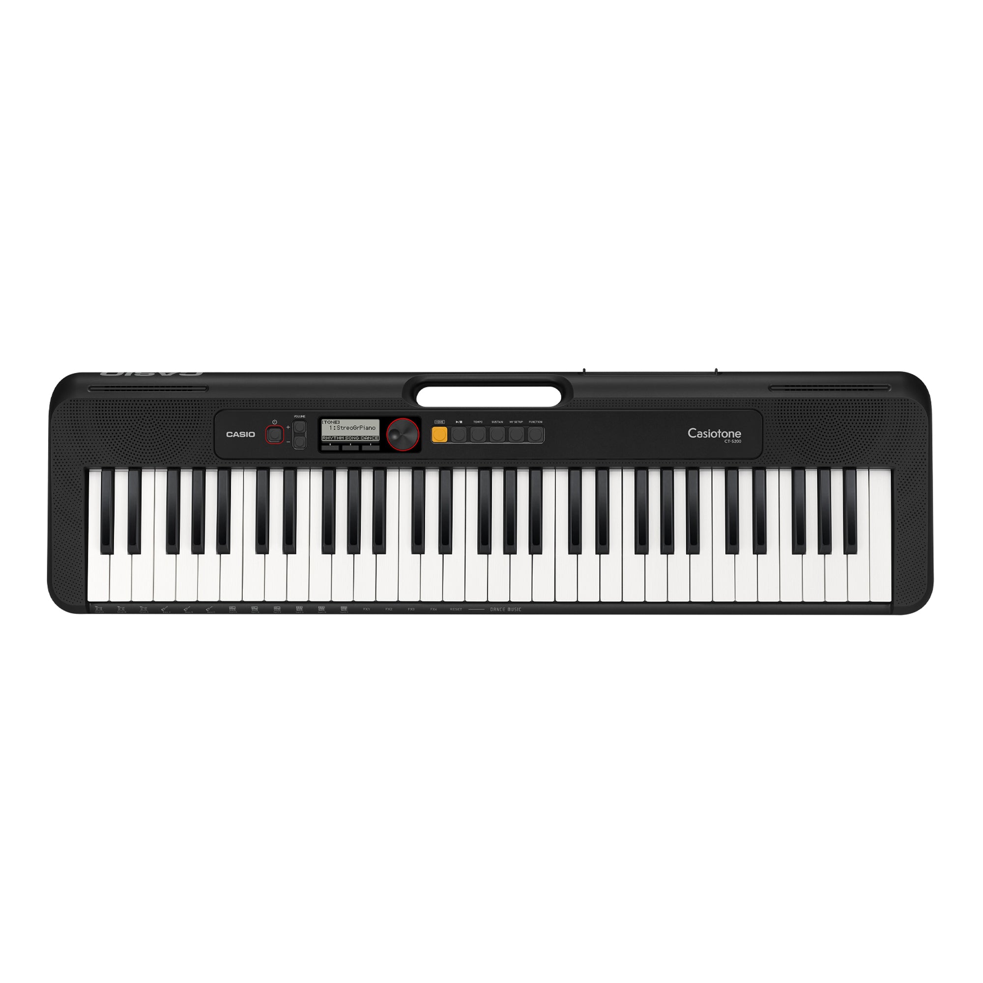 Casio CT-S200BK-FA 61 Keys Black Casiotone Keyboard with Free Original Adapter