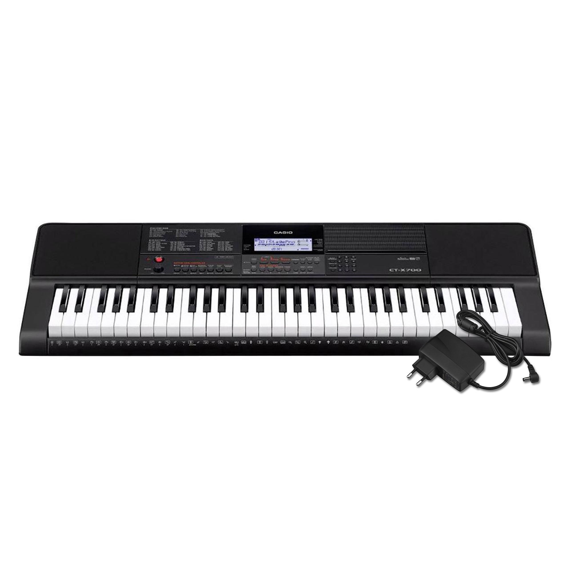 Casio CT-X700-FA 61 Keys CT-X Series Black Standard Keyboard with Free Original Adapter